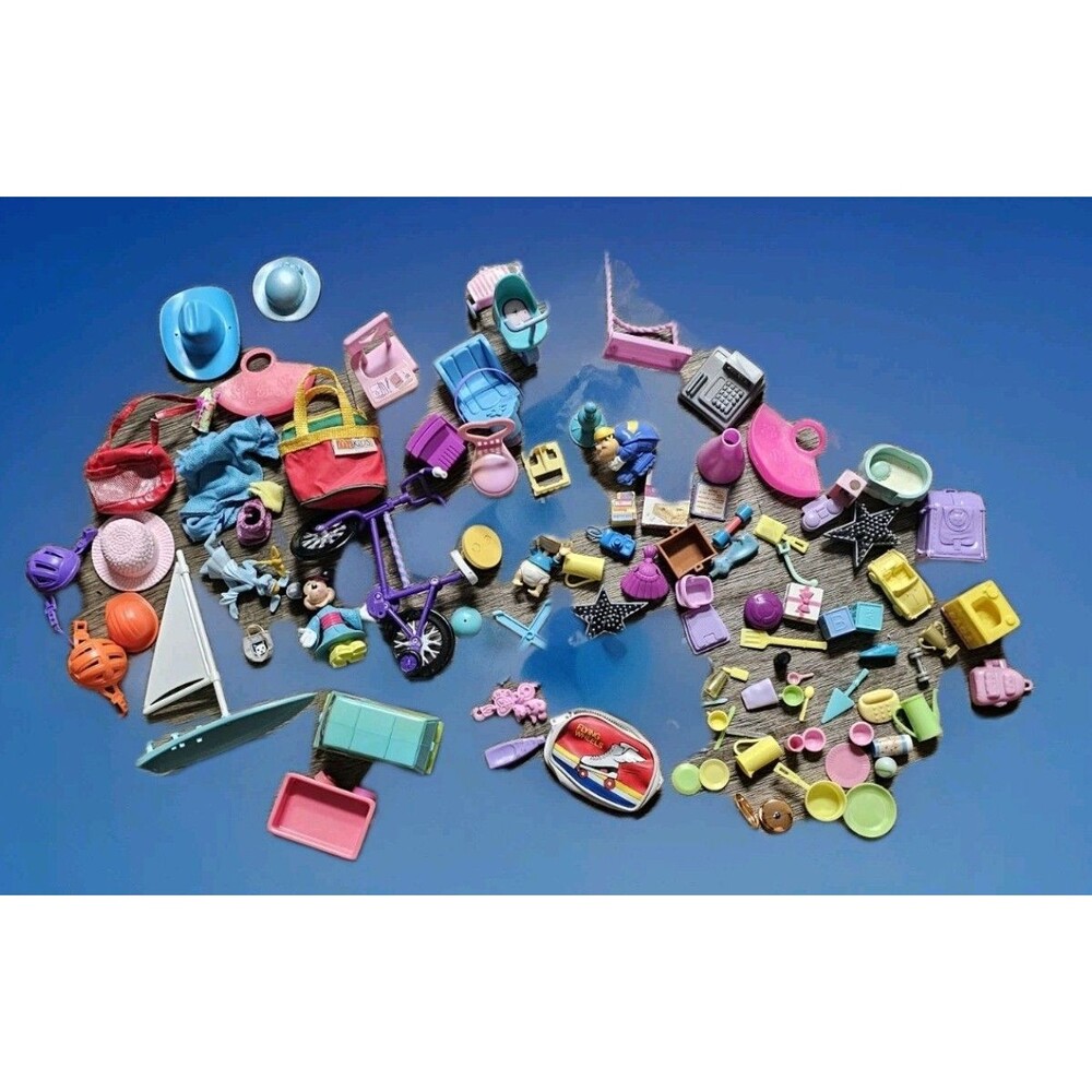99 PIECES! Dollhouse Miniature DISH Plastic BARBIE Disney Nickelodeon McDonalds - Picture 2 of 14